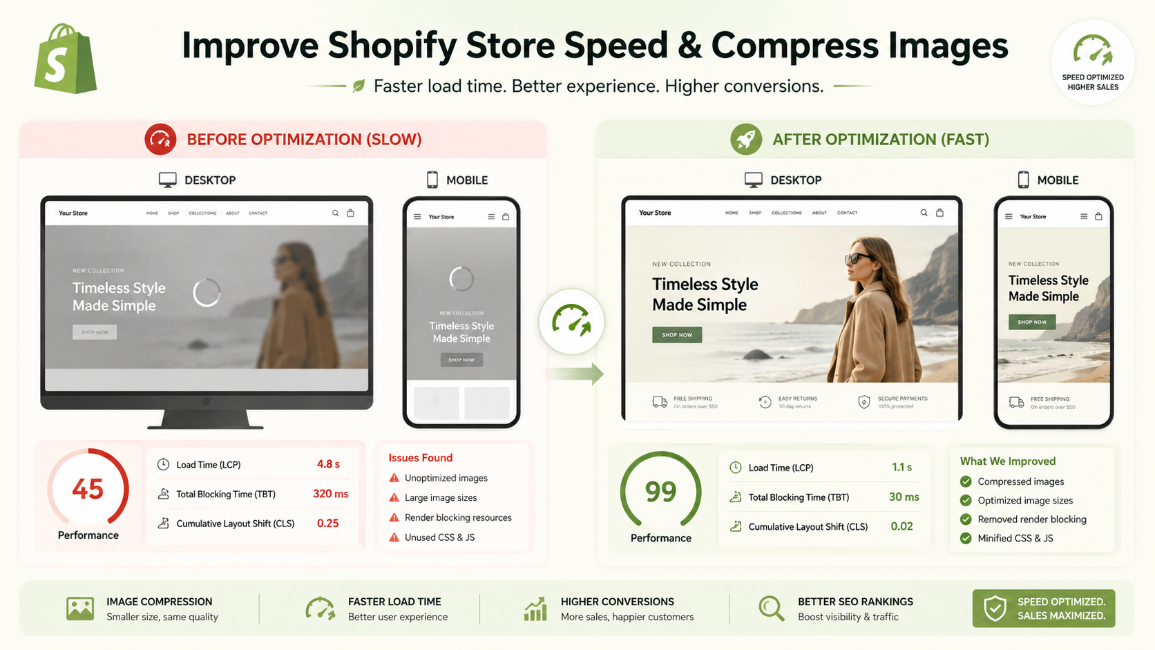 Improve Shopify Store Speed and Compress Images