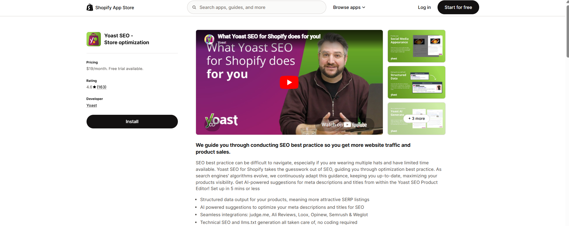 Yoast SEO ‑ Store optimization